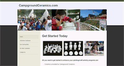 Desktop Screenshot of campgroundceramics.com